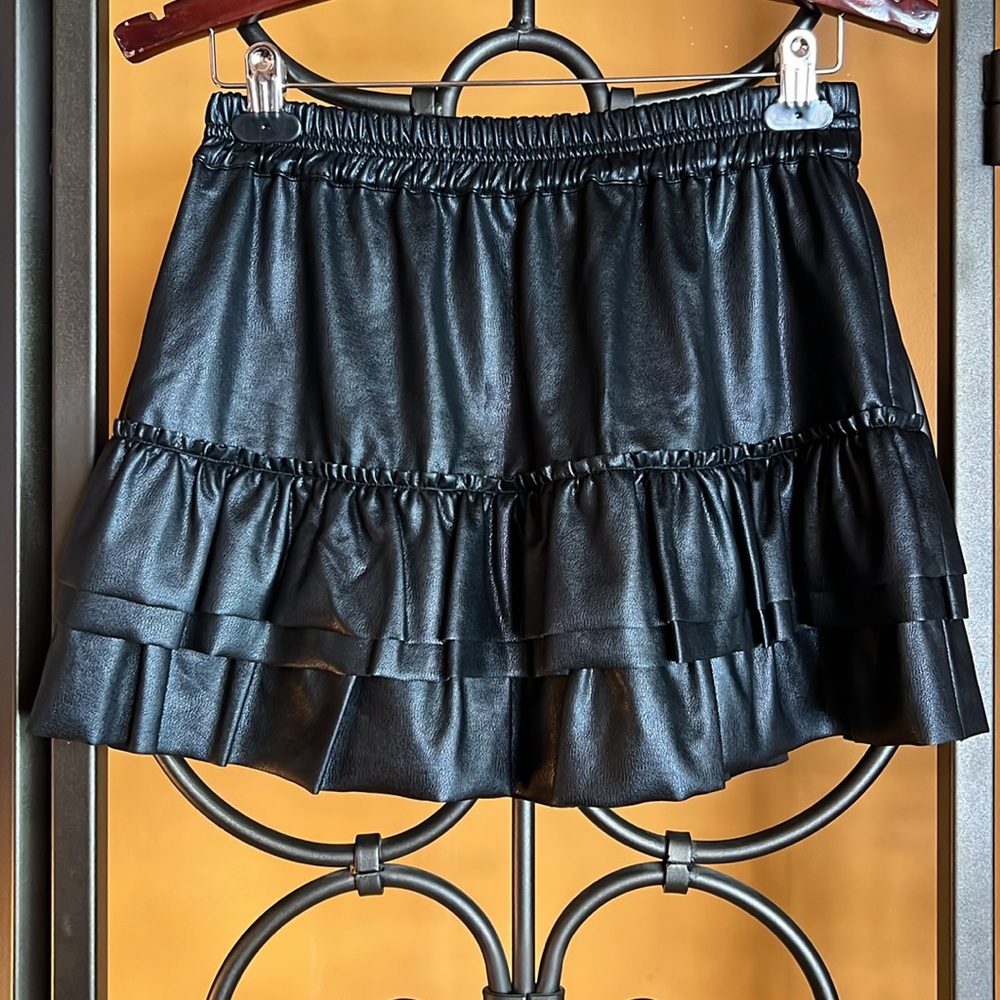GENERATION LOVE Rafaella Vegan Leather Mini Skirt